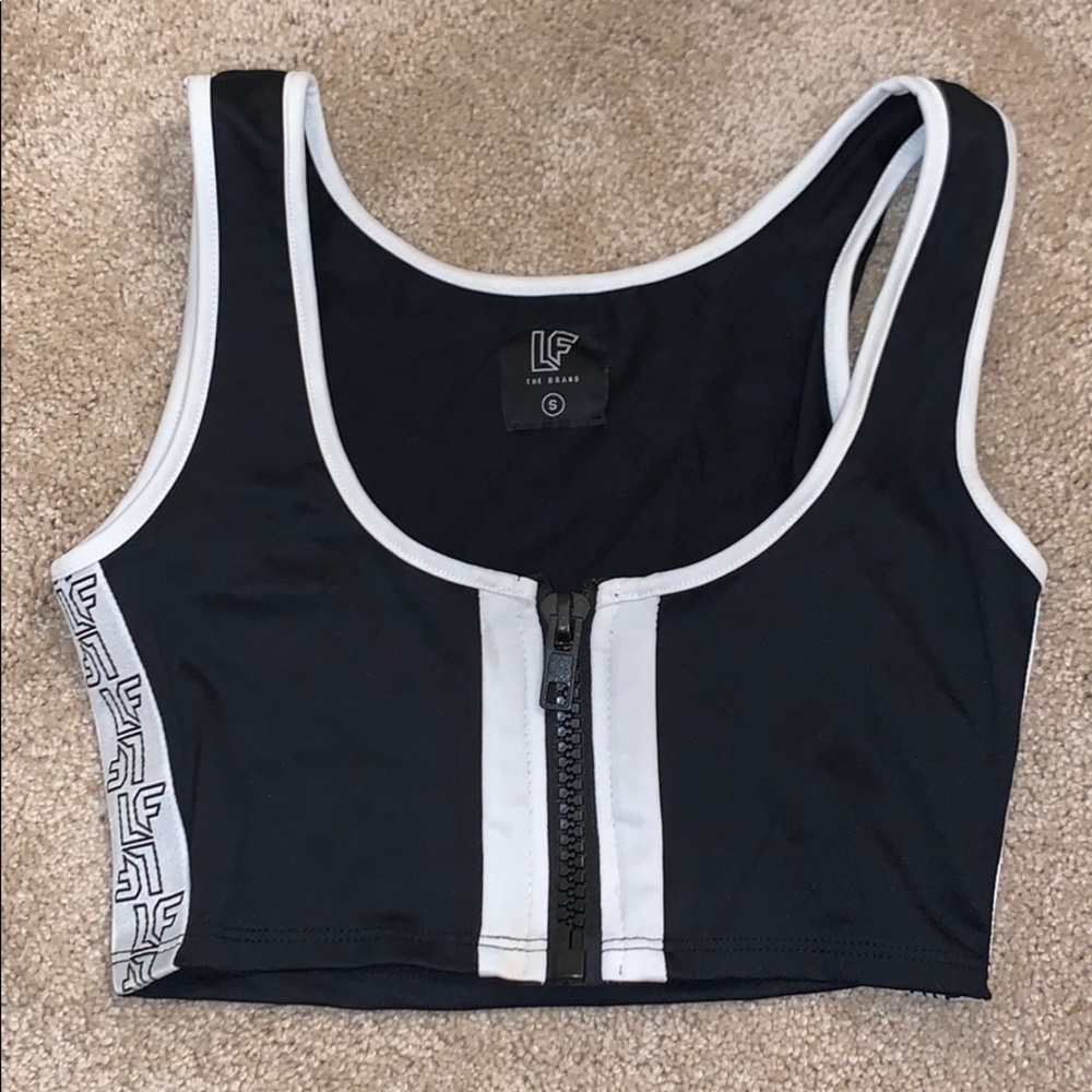 LF crop top zip up